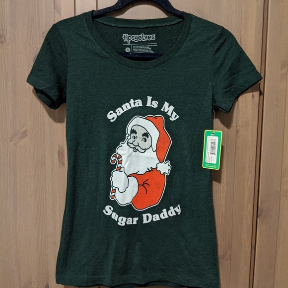 NWT Tipsy Elves Santa is my Sugar Daddy Tee - Picture 3 of 6